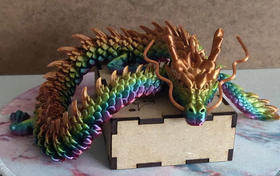 3d printed rainbow dragon