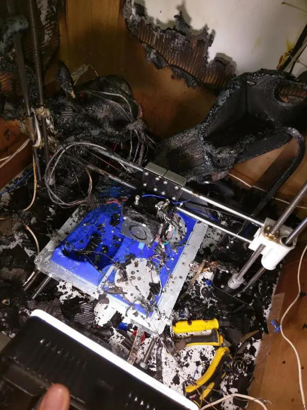burned printer