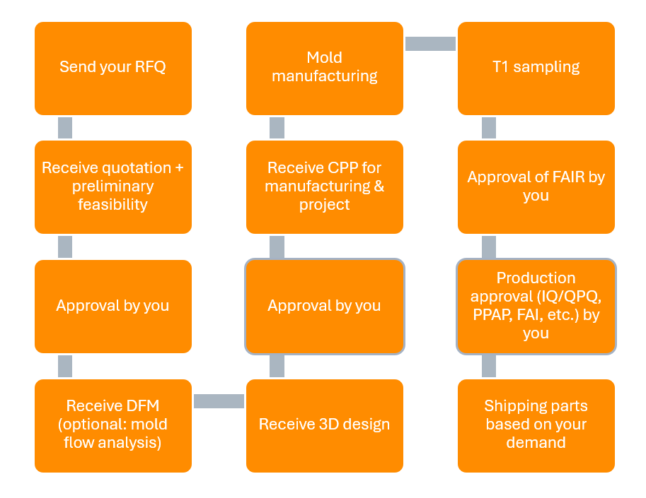 customer process injection molding